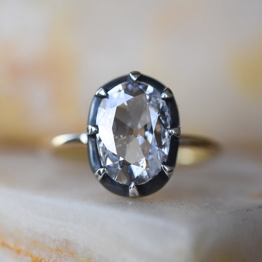 GIA 1.50ct Diamond Solitaire in Georgian Inspired 18k Gold Mount