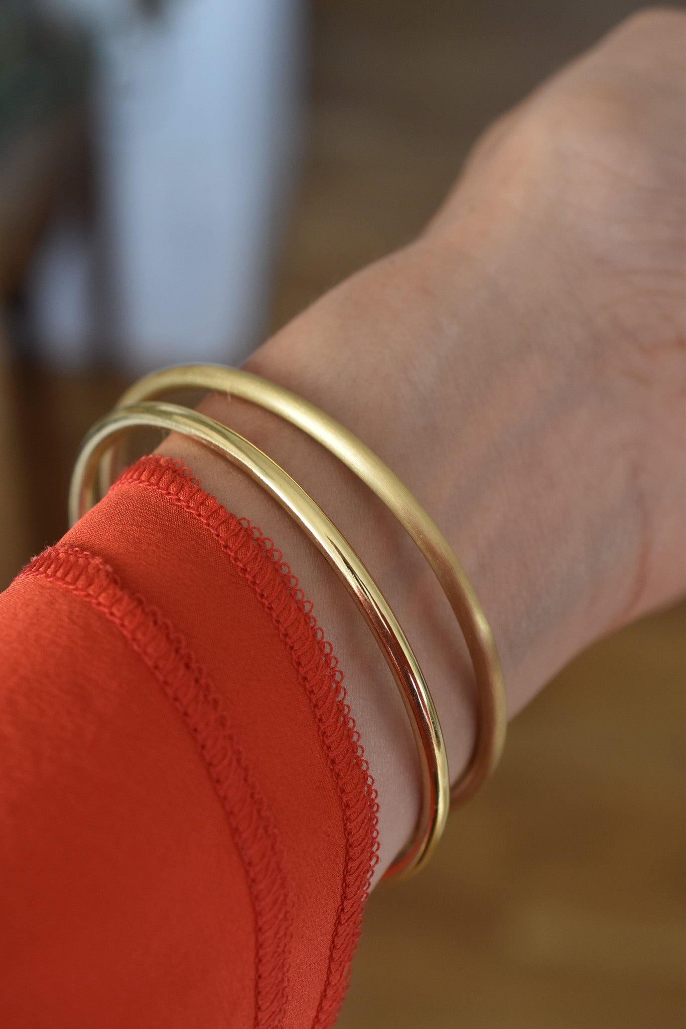 Handmade sales gold bangles