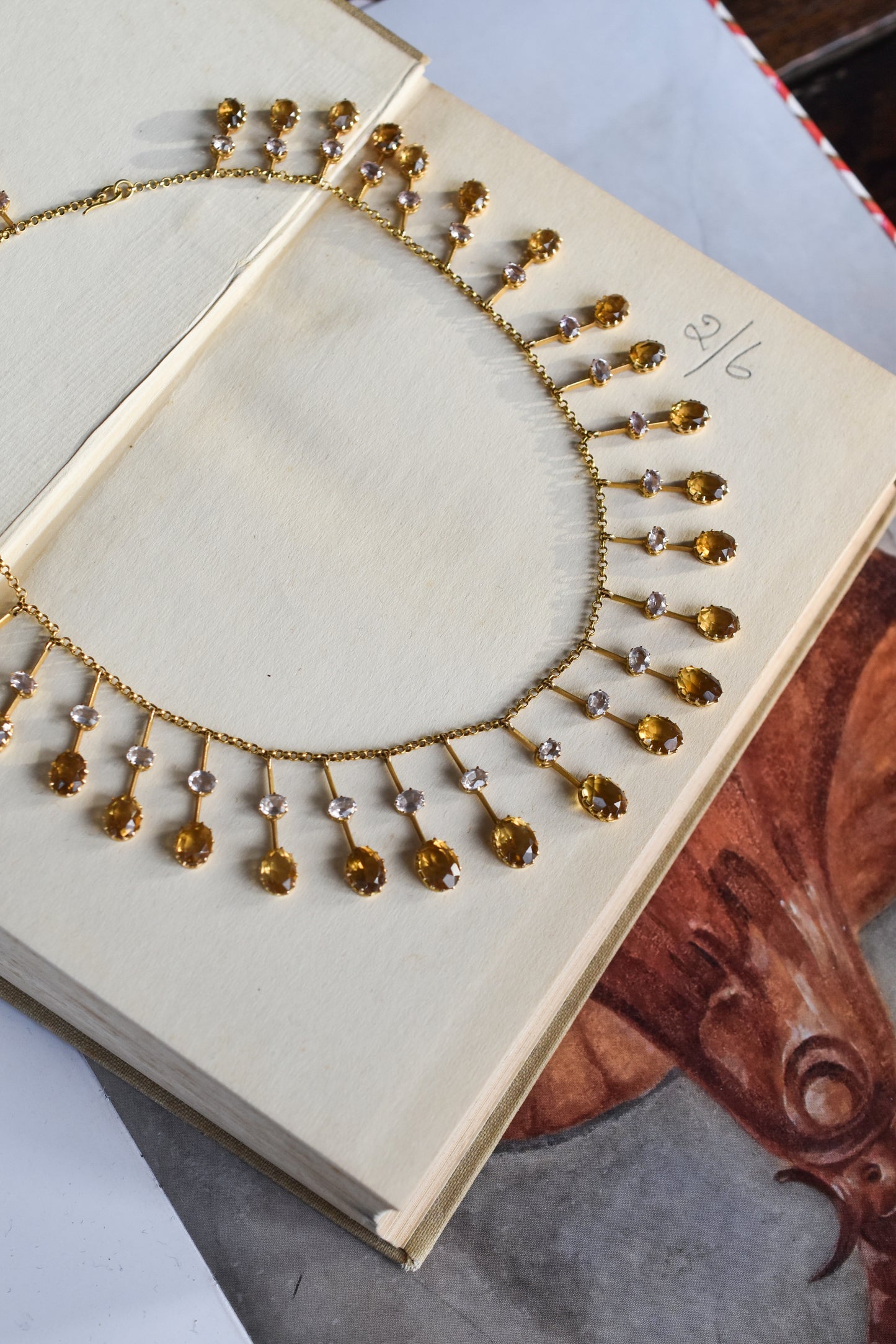 Antique Victoria Gem-set Fringe Necklace